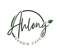 Ah Long Veggie Cafe with modern clean design, representing specialty coffee, premium tea, and healthy vegetarian snacks.